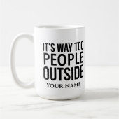 外の人々への名前をカスタムするマグ コーヒーマグカップ (左)