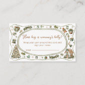 外の冬の寒さママのお腹の大きさ エンクロージャーカード (正面)