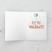 外の冷保たい/あなた暖かい – おもしろいクリスマスカード シーズンカード (内部)