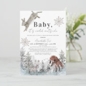 外の動物が車で赤ちゃんシャワーを浴びるのは寒い 招待状 (スタンド正面)