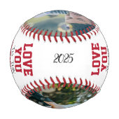 外の地と父の日にあなたを愛しなさい 野球ボール (裏面)