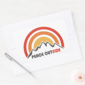 外の平和 長方形シール (封筒)