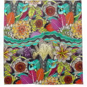 外の庭の夜陰 シャワーカーテン (正面)