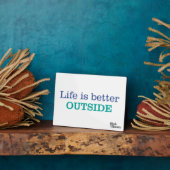 外の方が人生は好い フォトプラーク (側面)