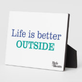 外の方が人生は好い フォトプラーク (側面)