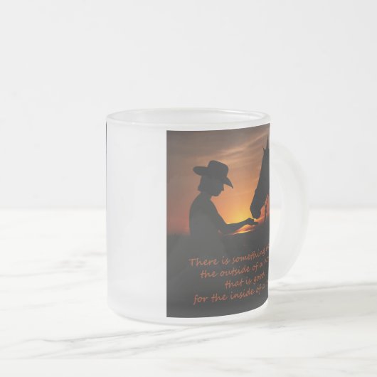 外の方が何かある フロストグラスマグカップ (正面右)