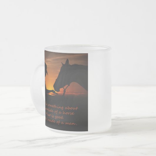 外の方が何かある フロストグラスマグカップ (正面左)