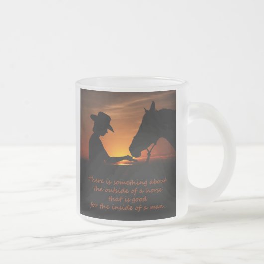 外の方が何かある フロストグラスマグカップ (右)