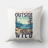 外の生活がより良い – 自然冒険 クッション (正面)