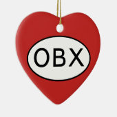 外の銀行を愛する セラミックオーナメント (右)