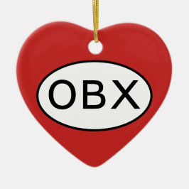 外の銀行を愛する セラミックオーナメント