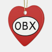 外の銀行を愛する セラミックオーナメント (左)