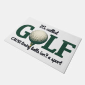 外はゴルフと呼ばおもしろいれる ドアマット (アングル)