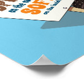 外はトゲトゲ中はユーモア満載のハリネズミのプラカード ポスター (角)