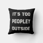 外は人が多すぎる。 クッション (裏面)