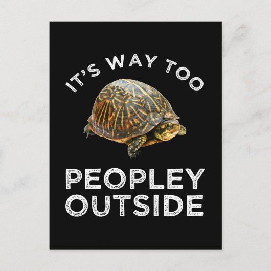 外は人が多すぎる ポストカード (正面)