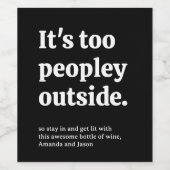 外は人が多すぎる ワインラベル (シングルラベル)