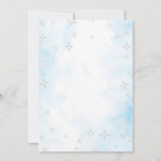 外は冷たいジンジャーブレッドCookieベビーシャワー 招待状 (裏面)