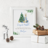 外は冷たいベビーおむつラッフルサイン ポスター