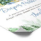 外は冷たいベビーおむつラッフルサイン ポスター (角)