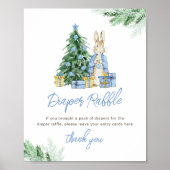 外は冷たいベビーおむつラッフルサイン ポスター (正面)