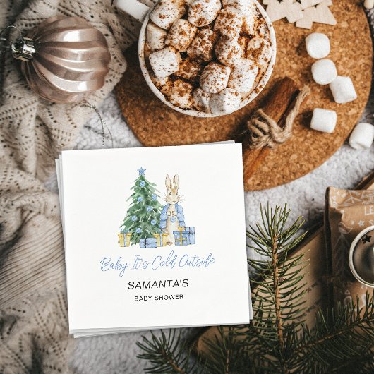 外は冷たいベビーナプキン スタンダードカクテルナプキン