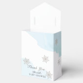 外は冷たい青い水色のベビーシャワー フェイバーボックス (オープン)
