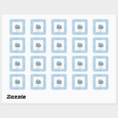 外は寒いから中で Baby Winter ベビーシャワー スクエアシール (シート)