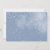 外は寒いぞ象さん冬の男の子ベビーシャワー 招待状 (裏面)