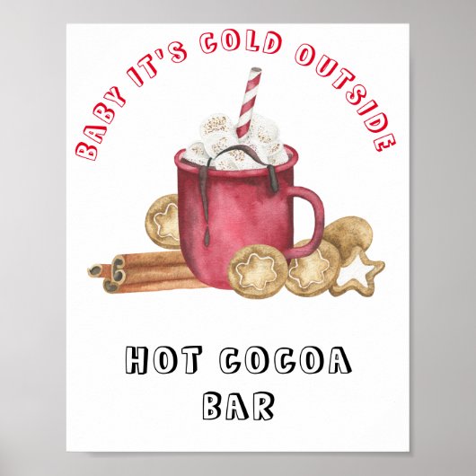 外は寒いね ホットココアバー ポスター (正面)