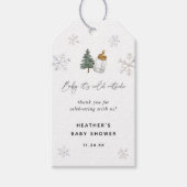 外は寒いよ 赤ちゃんの冬のシャワープレゼント ギフトタグ (正面)