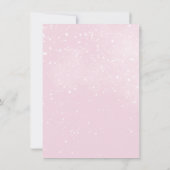 外は寒いゾウ冬の女の子の赤ちゃんシャワー サンキューカード (裏面)