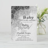 外は寒い松コーン赤ちゃんシャワー 招待状 (スタンド正面)