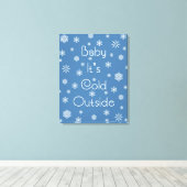 外は寒い キャンバスプリント (インサイチュ (ウッドフロア))