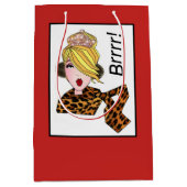 外は寒い！」 ブラル！ ミディアムペーパーバッグ (正面)