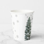 外は寒い |冬の木の赤ちゃんシャワー 紙コップ (右)