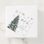 外は寒い | Snow Winter Tree赤ちゃんシャワー フェイバータグ (インサイチュ)