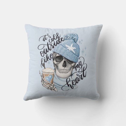 外は私のハートのように寒い クッション (裏面)