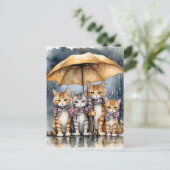 外は雨が降っていたので、母猫はhと呼んだ シーズンポストカード (スタンド正面)