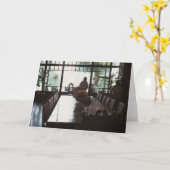 外を見て… カード (黄色い花)