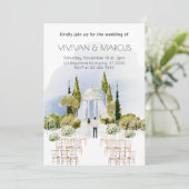 外エレガント式結婚-自然インスパイア 招待状 (スタンド正面)