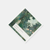 外エレガント素朴国熱帯雨林結婚の スタンダードカクテルナプキン (角)