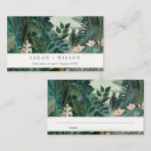 外エレガント素朴国熱帯雨林結婚の プレイスカード (正面/裏面)