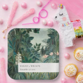 外エレガント素朴国熱帯雨林結婚の ペーパープレート (パーティー)