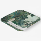 外エレガント素朴国熱帯雨林結婚の ペーパープレート (傾斜あり)