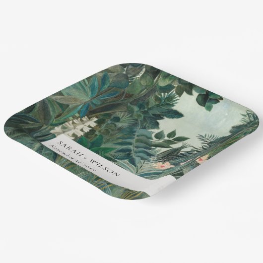 外エレガント素朴国熱帯雨林結婚の ペーパープレート (傾斜あり)