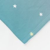 外カスタム部スペーグラデーションス青のホワイトマイルストーンベビー フリースブランケット (角)