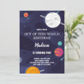 外カラフル域テーマ子供へパーティー 招待状 (スタンド正面)