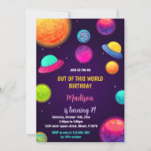 外カラフル域テーマ子供へ 招待状 (正面)