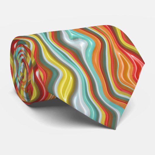 外カラフル絵を描 ネクタイ (ロール)